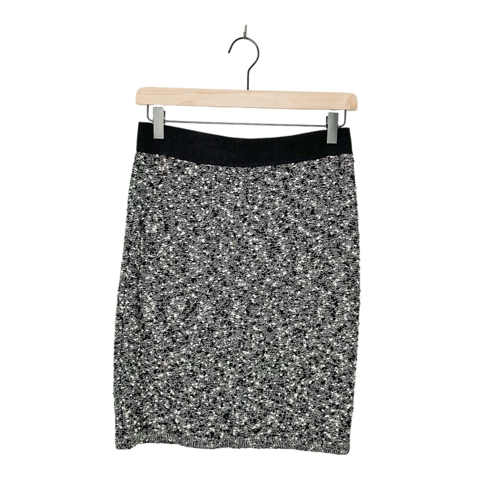 Ann Taylor Boucle‎ Tweed Sweater Knit Mini Pencil Skirt Petite Small SP